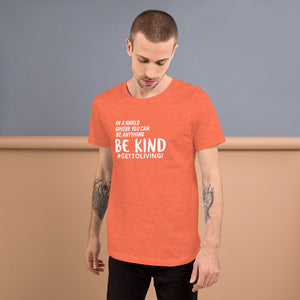 In a World Where You Can Be Anything Be Kind Unisex t-shirt